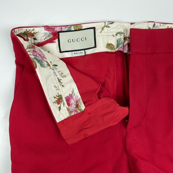 Gucci Cady Stretch Flared Trousers - Red - Picture 7 of 7